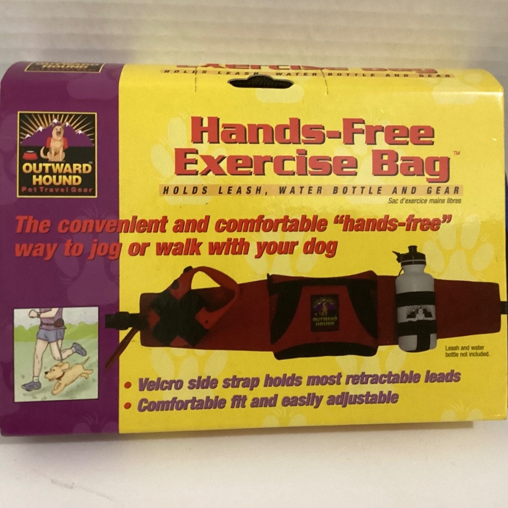 NIB Outward Hound - Hands-Free Exercise Bag Fanny Pack for Walking Dogs - Blue